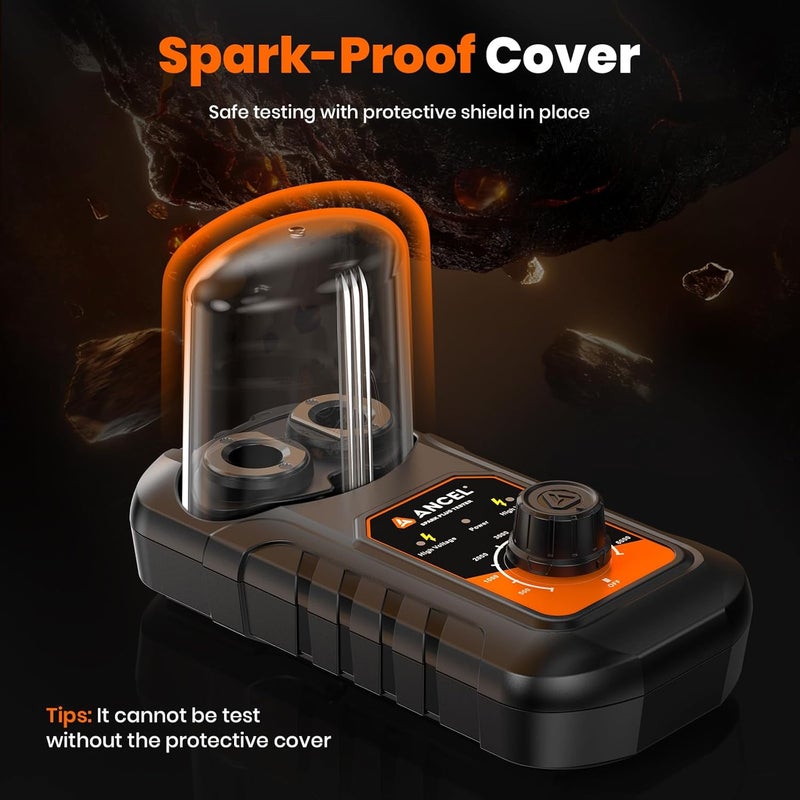 Ancel (Upgraded SP02) SP21 Spark Plug Tester, Dual Holes Test Spark Plug Tool, Car Motorcycle Engine Ignition Tester 0 to 6000RPM Spark Tester Socket with Mistake-Proof Design - Image 5